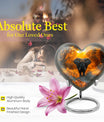 10 inch Aluminium Heart Elephant Urn with Butterfly theme for male cremation