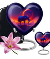 Heart-designed Elephant Memorial Urn