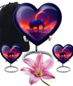 Heart-designed Elephant Memorial Urn