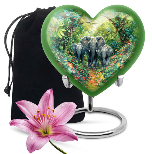 heart-shaped Elephant Urn