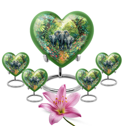 heart-shaped Elephant Urn