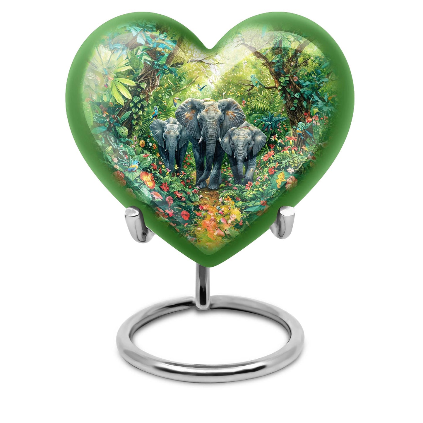 heart-shaped Elephant Urn