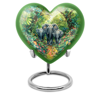 heart-shaped Elephant Urn