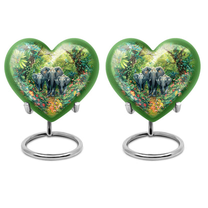 heart-shaped Elephant Urn
