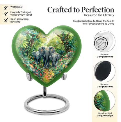 heart-shaped Elephant Urn