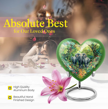 heart-shaped Elephant Urn