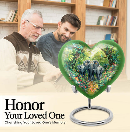 heart-shaped Elephant Urn