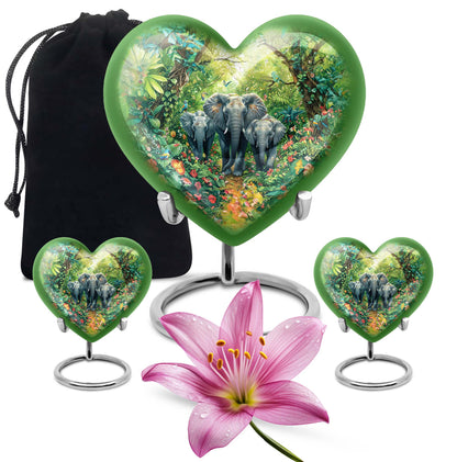 heart-shaped Elephant Urn