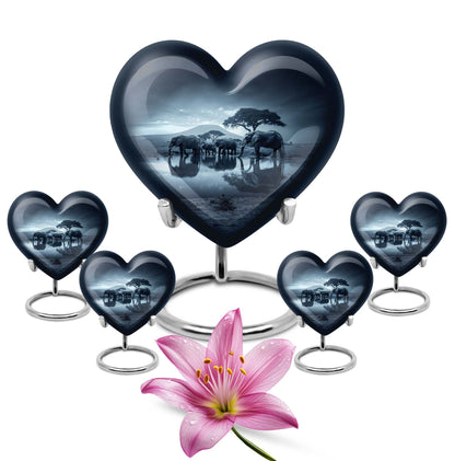heart-shaped Elephant Urn