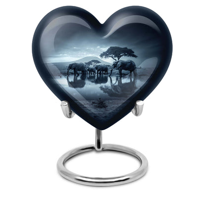 heart-shaped Elephant Urn