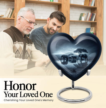 heart-shaped Elephant Urn