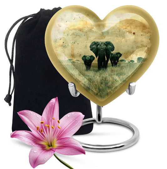 heart elephant urn for ashes