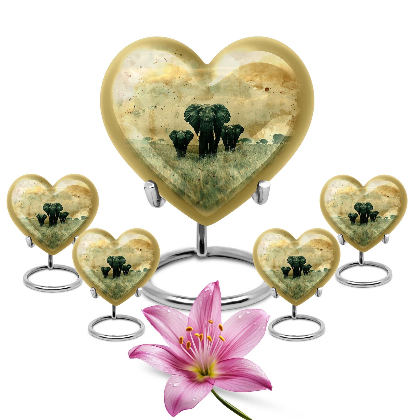 heart elephant urn for ashes
