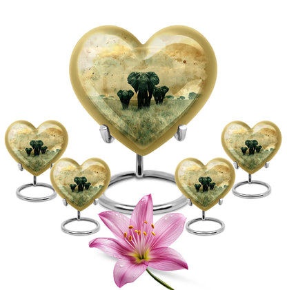 heart elephant urn for ashes