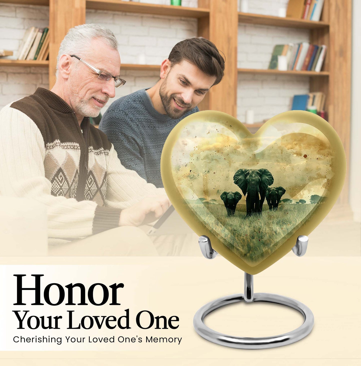 heart elephant urn for ashes