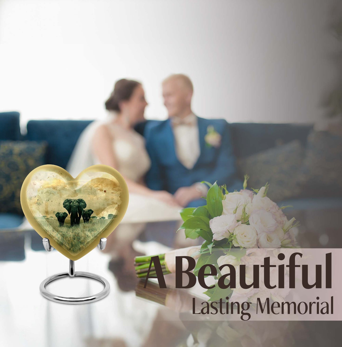 heart elephant urn for ashes