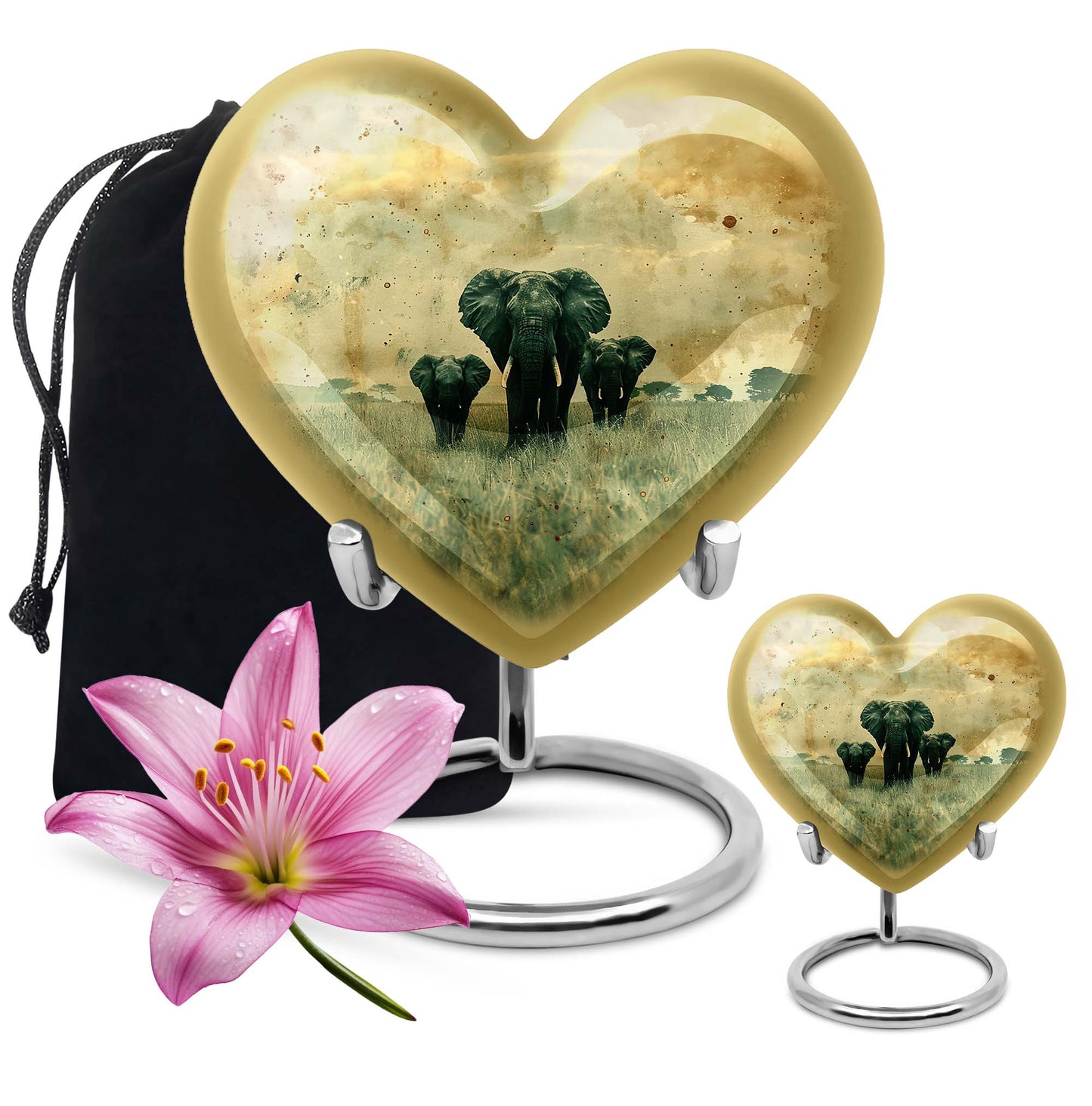 heart elephant urn for ashes