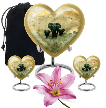 heart elephant urn for ashes