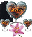 10-Inch Elephant Heart Urn, Butterfly-themed