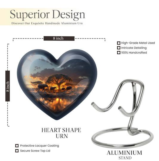 Handcrafted 10-inch Heart urn