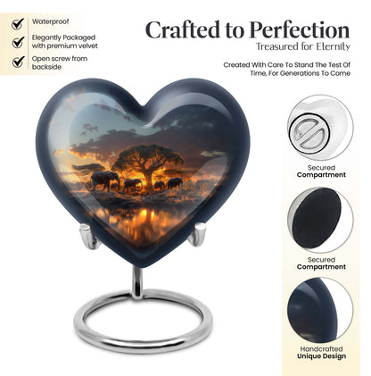 Handcrafted 10-inch Heart urn