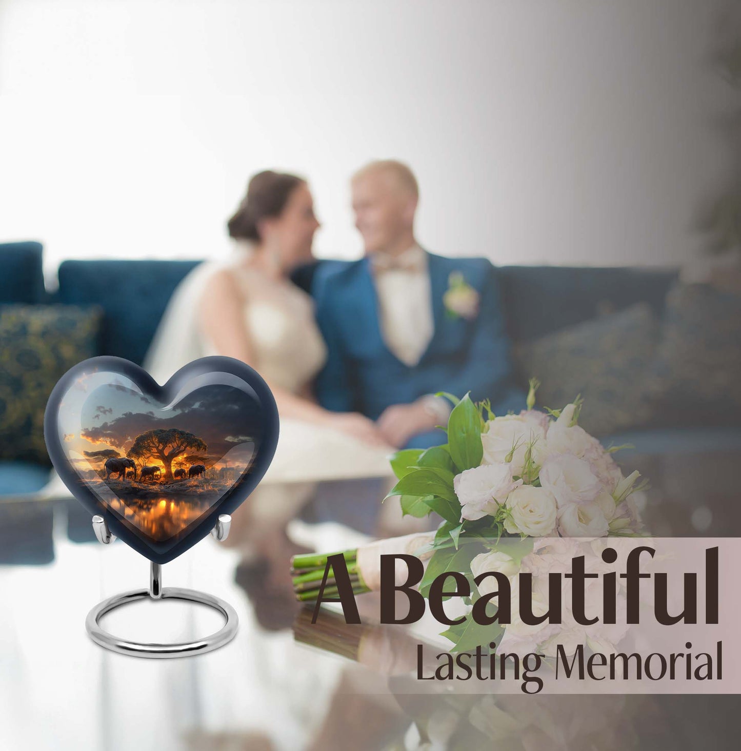 Handcrafted 10-inch Heart urn
