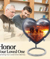Heart-shaped Elephant Family Urn