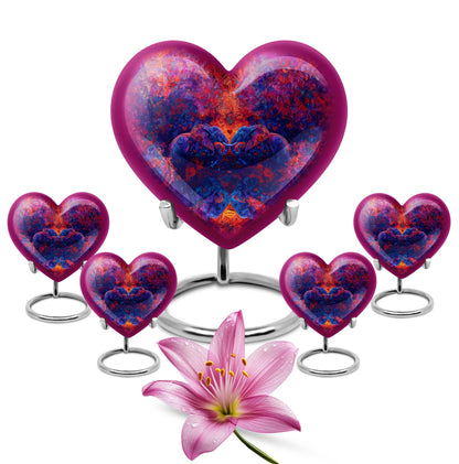 heart-shaped Elephant Family Urn