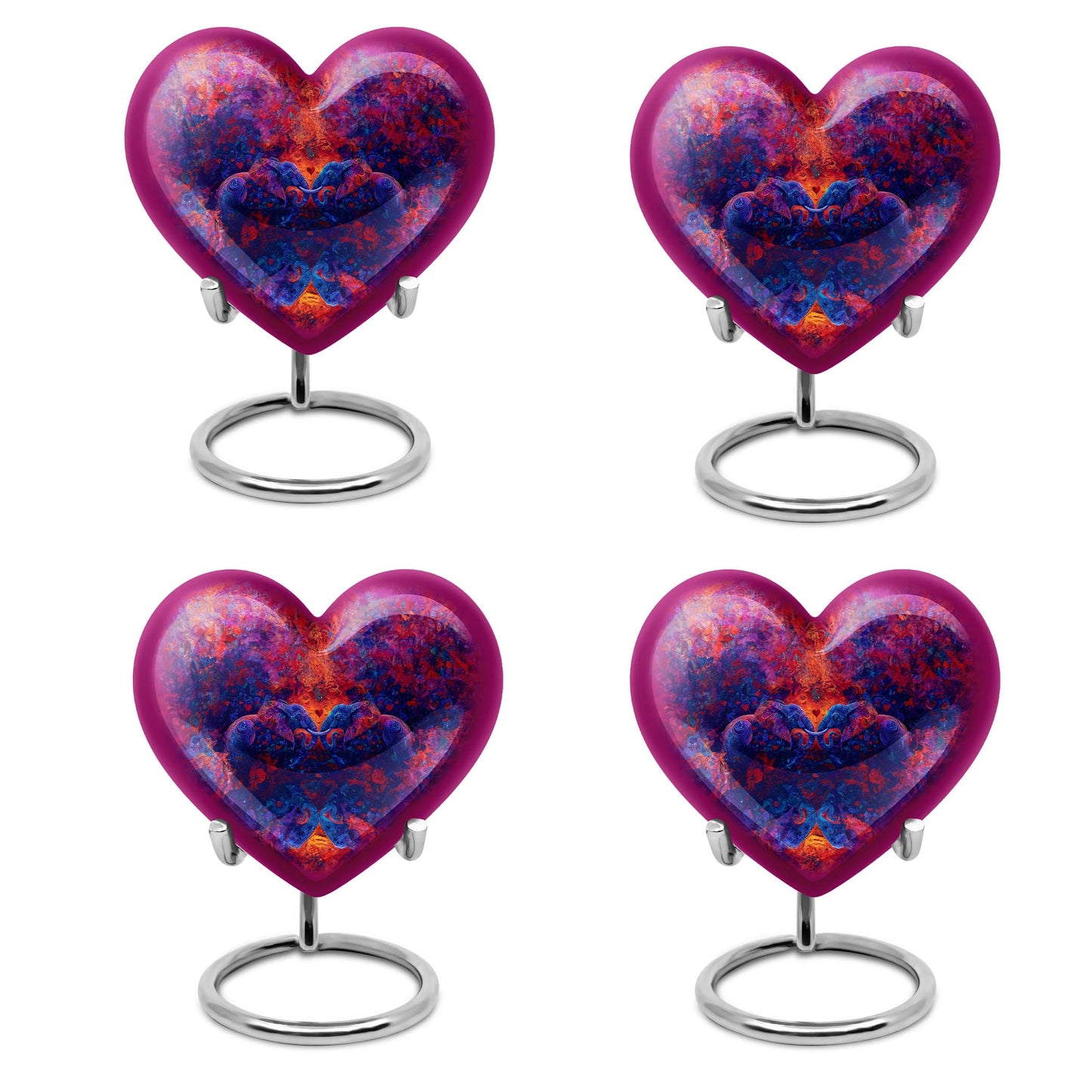 heart-shaped Elephant Family Urn