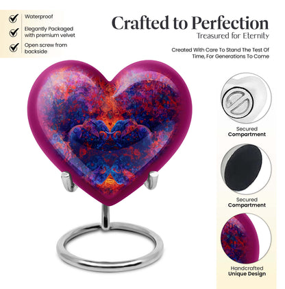 heart-shaped Elephant Family Urn