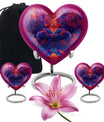 heart-shaped Elephant Family Urn