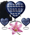 Elephant Family Theme Large Urn With 2 Keepsake Urn