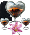 Elephant Family Heart Urn