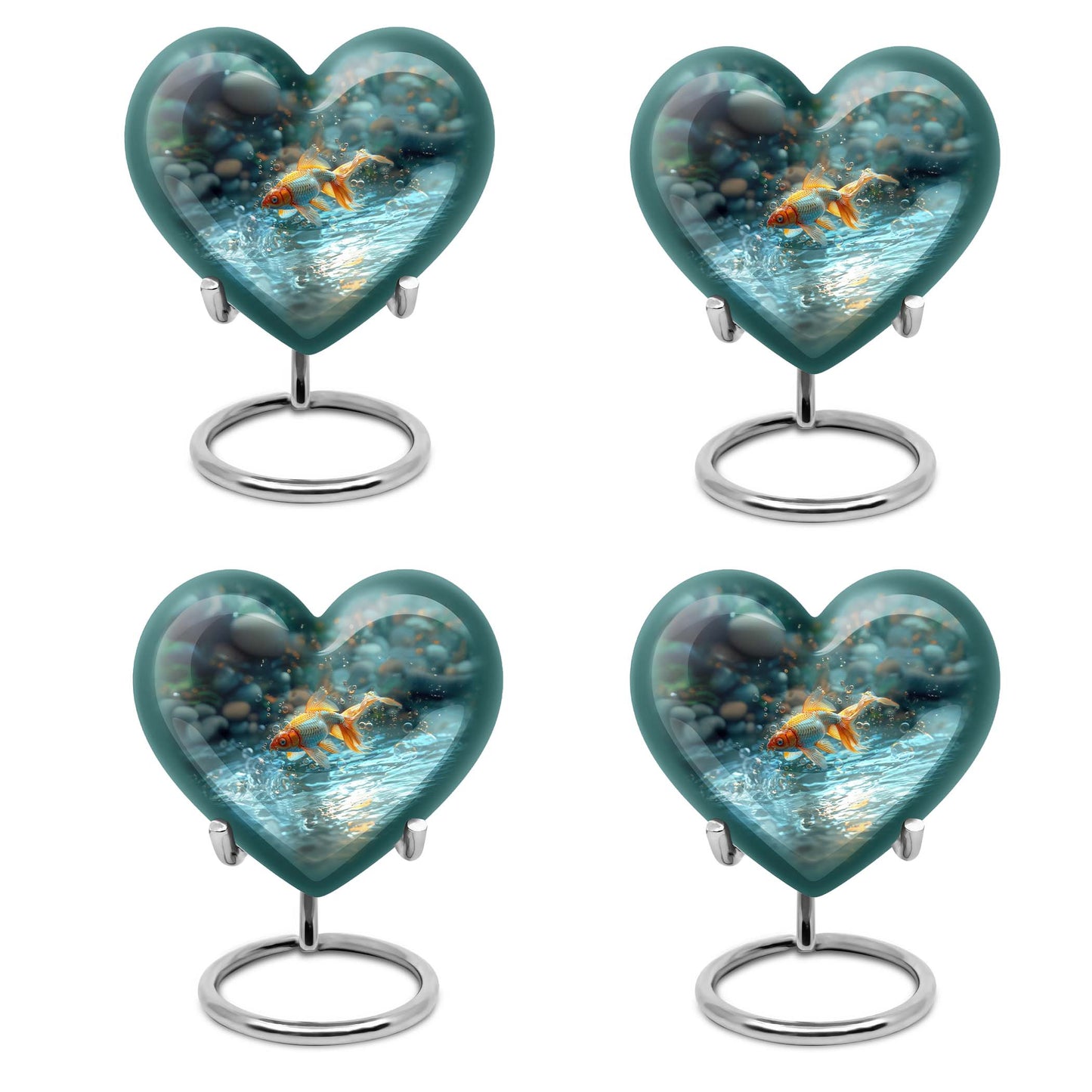 Gold Fish Theme 3 Inch Keepsake Pack of 4