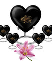 Heart-shaped 10-inch gold fish urn