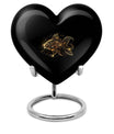 Heart-shaped 10-inch gold fish urn