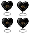 Heart-shaped 10-inch gold fish urn