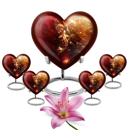 Heart urn designed gold fish urn