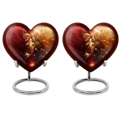 Heart urn designed gold fish urn