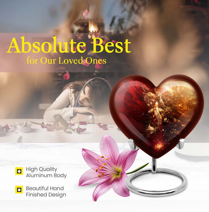 Heart urn designed gold fish urn
