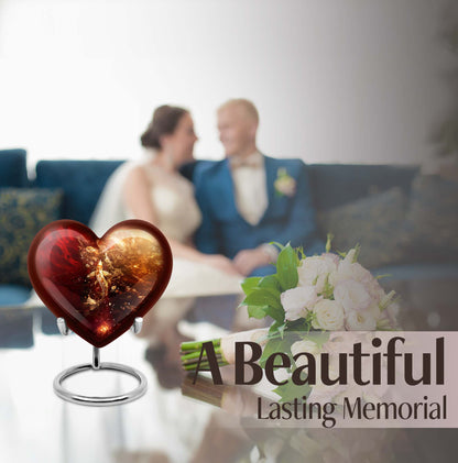 Heart urn designed gold fish urn