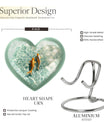 heart-shaped gold fish Urn for cremation