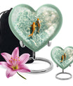 heart-shaped gold fish Urn for cremation