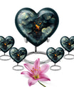 heart shaped gold fish urn