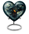 heart shaped gold fish urn
