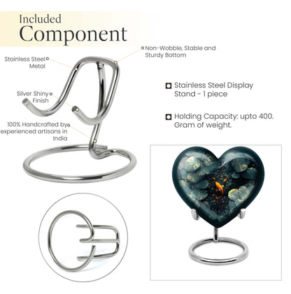heart shaped gold fish urn