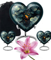 heart shaped gold fish urn