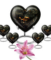 gold fish heart urn