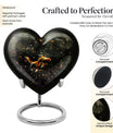 gold fish heart urn