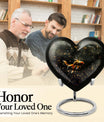gold fish heart urn